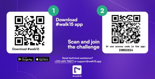 QR-codes HR steps challenge