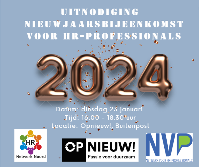 uitnodiging nieuwjaarsbijeenkomst nvp en HR netwerk noord